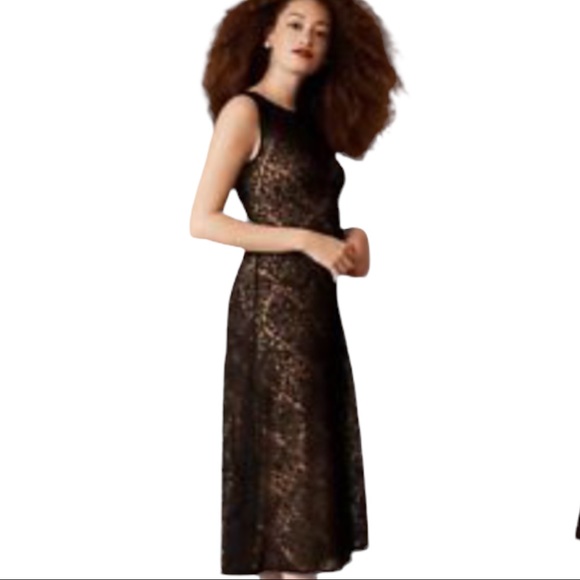 Tadashi Shoji x BHLDN Durand 8 Blace Lace Formal Midi Dress - Picture 5 of 10